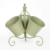 3 Pot Metal Planter