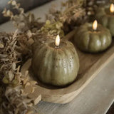 4" Green 3D Flame Tall Candle