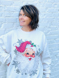 Vintage Santa Rhinestone Graphic Sweatshirt