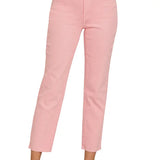 Acid Washed High Waisted Ankle Pants