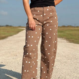 Polka Dot Barrel Jeans