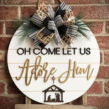 Come Let Us Adore Him Door Hanger