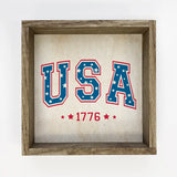 Vintage USA Block Sign