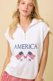 America Half Zip Sweater