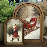 Santa's Sleigh Arch Picture-8.25x11