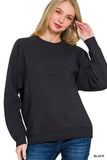 Ribbed Raglan Sweatshirt