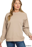 Ribbed Raglan Sweatshirt