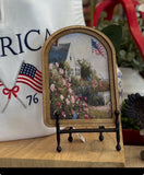 Arch Top Patriotic Beach House Framed Art