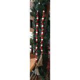 Red/White Rusty Bell Bead Strand