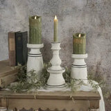 7.5" Black & White Pillar Candle Holder