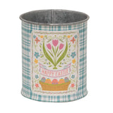 Blue/White Gingham Check Container