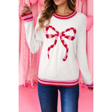 Striped Bow Sweater