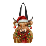 Holiday Highland Cow Door Hanger