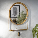 Wall Mirror w/ Hooks