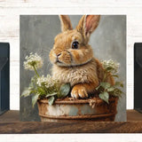 5x5 Bunny in a Bucket Art