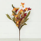 16" Orange-Burgundy Wildflowers