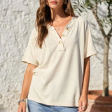 Button Down Waffle Knit Top