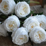 Real Touch English Austin Cabbage Rose Stem