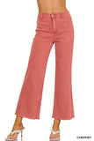 Acid Washed High Waisted Ankle Pants