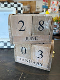 Wood Block Calendar