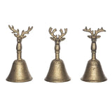 Cast Iron Brass Reindeer Bells