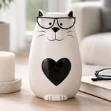Ceramic Kitty w/ Glasses