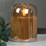 4" Arched Champagne Class 3D Flame Candle
