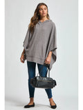 Ribbed Knit Poncho Top