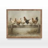 Framed Chicken Art