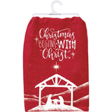 Christmas Begins with Christ Kitchen Towel