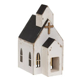 Distressed White Wooden Church