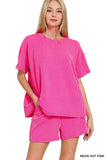 Corded Rib Shorts w/ Pockets