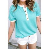 Corded Colorblock Henley Shirt