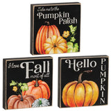 Hello Pumpkin Square Block