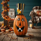 Wild Top Hat Metal Pumpkin-19.25"