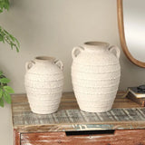 Cream Ceramic Vase-Sm