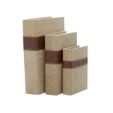 Brown Linen Decor Book-Lg