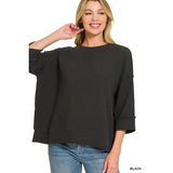 3/4 Sleeve Double Knit Top
