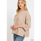 3/4 Sleeve Double Knit Top