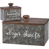 Dryer Sheets/Laundry Tips Bin Set