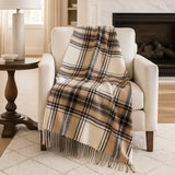 Plaid Tassel Throw