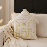 Ivory Plush Winter House Pillow
