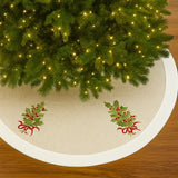 White Embroidered Tree Skirt