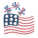 American Flag Wood Topper