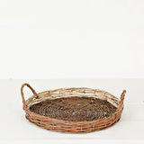 Flat Willow Basket w/ Handles