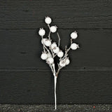 12" Fluffy White Crabapple Berry Spray