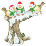 Frosty Birds on a Stump