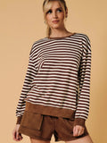 French Terry Striped Sweatshirt