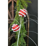 Fuzzy Red Glitter Ball Pick