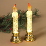 Lighted Acrylic Glitter Candle